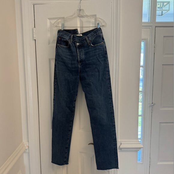 AGOLDE Cross Over Straight Leg Jeans - Picture 2 of 4